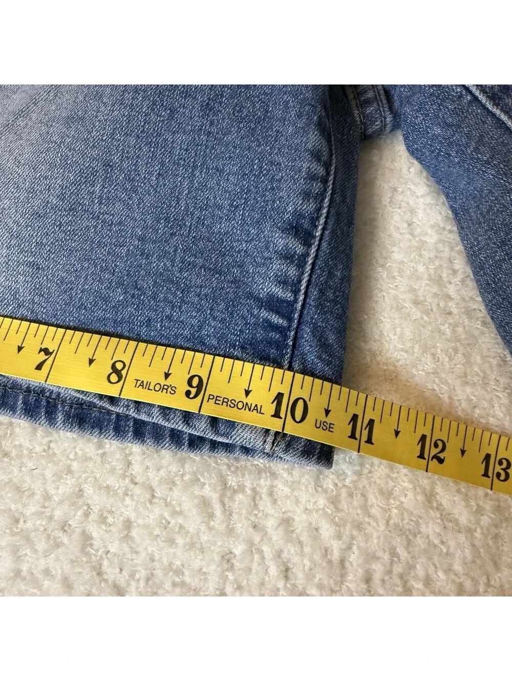 Lucky Brand The Roll Up Women’s Denim Shorts Size 12/31 Distressed Blue Jean